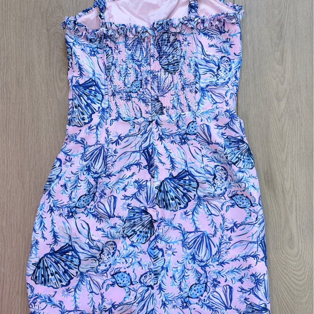Lilly Pulitzer Floral Pink and Blue Romper - Picture 6 of 6